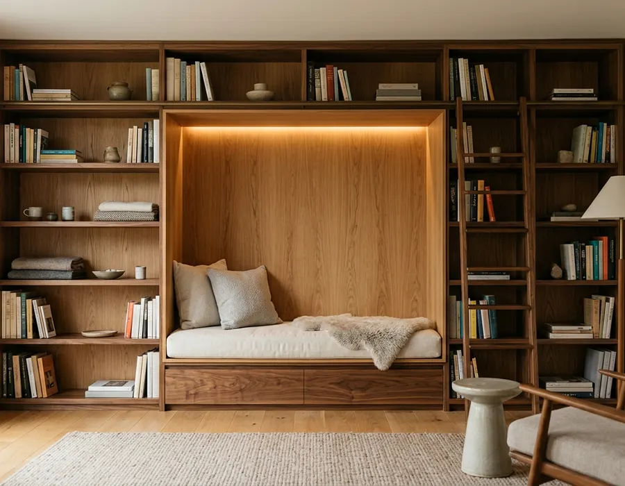 Bibliothèques & meubles sur mesure · ambiance